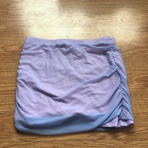 Stretchy purple/pinkish mesh mini skirt